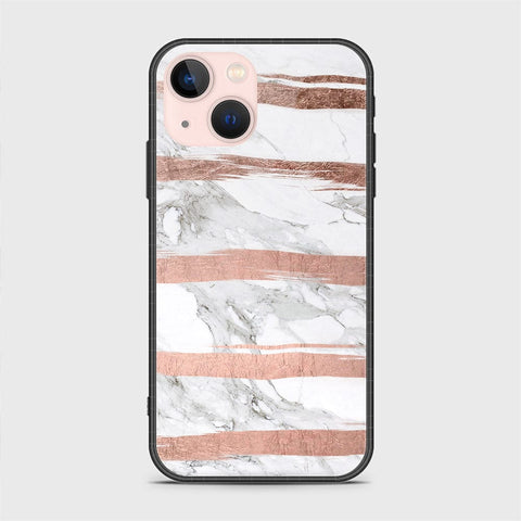 iPhone 14 Plus Cover- White Marble Series - HQ Ultra Shine Premium Infinity Glass Soft Silicon Borders Case