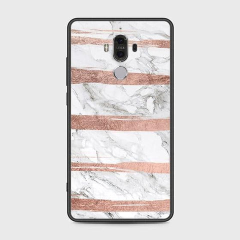 Huawei Mate 9 Cover - White Marble Series - HQ Ultra Shine Premium Infinity Glass Soft Silicon Borders Case