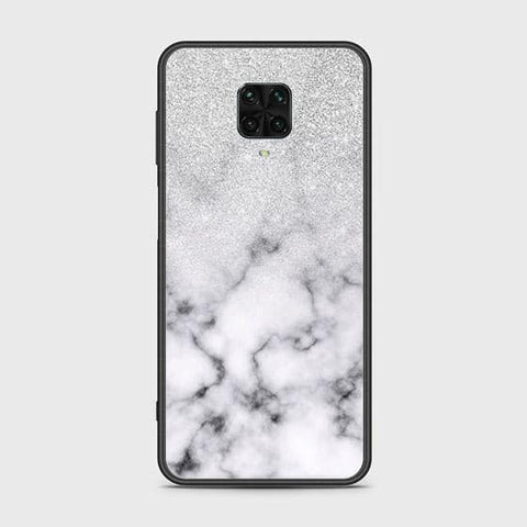 Xiaomi Redmi Note 9 Pro Cover - White Marble Series - HQ Ultra Shine Premium Infinity Glass Soft Silicon Borders Case