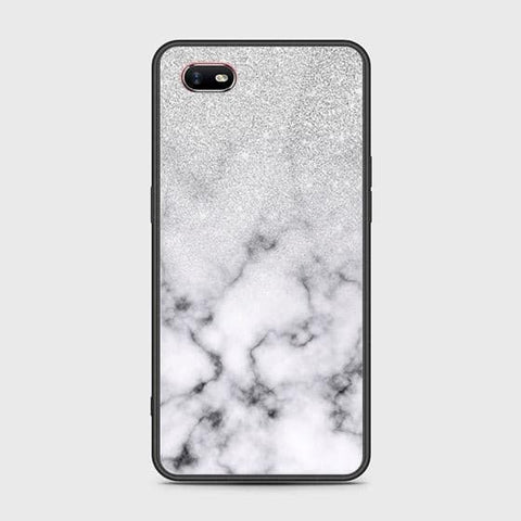 Oppo A1k Cover - White Marble Series - HQ Ultra Shine Premium Infinity Glass Soft Silicon Borders Case