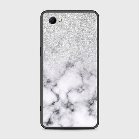 Oppo A3 Cover - White Marble Series - HQ Ultra Shine Premium Infinity Glass Soft Silicon Borders Case