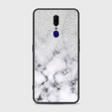 Oppo F11 Cover - White Marble Series - HQ Ultra Shine Premium Infinity Glass Soft Silicon Borders Case