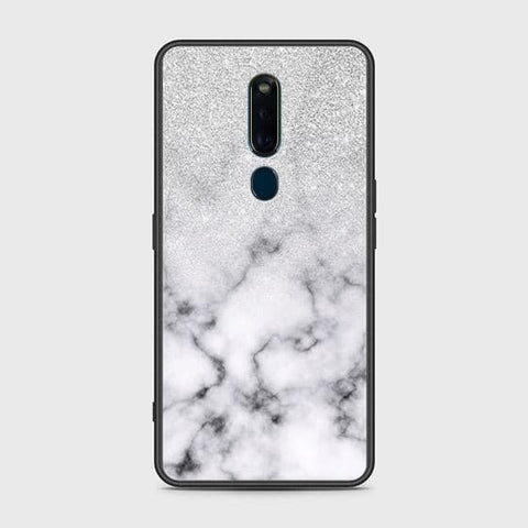 Oppo R19 Cover - White Marble Series - HQ Ultra Shine Premium Infinity Glass Soft Silicon Borders Case