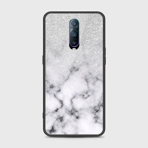 OPPO R17 Pro Cover - White Marble Series - HQ Ultra Shine Premium Infinity Glass Soft Silicon Borders Case