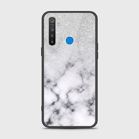 Realme 6i Cover - White Marble Series - HQ Ultra Shine Premium Infinity Glass Soft Silicon Borders Case