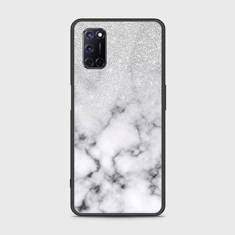 Oppo A52 Cover - White Marble Series - HQ Ultra Shine Premium Infinity Glass Soft Silicon Borders Case