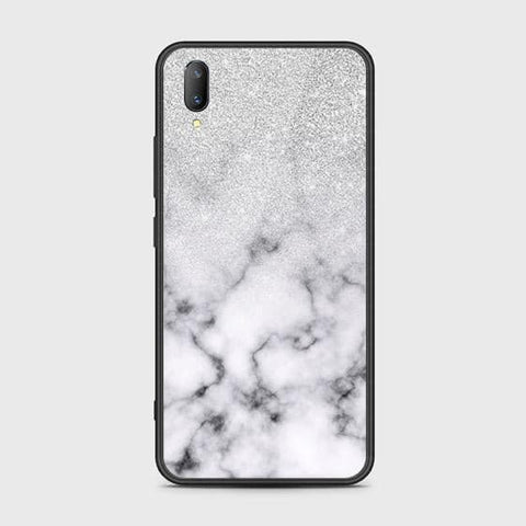 Vivo V11 Pro Cover - White Marble Series - HQ Ultra Shine Premium Infinity Glass Soft Silicon Borders Case