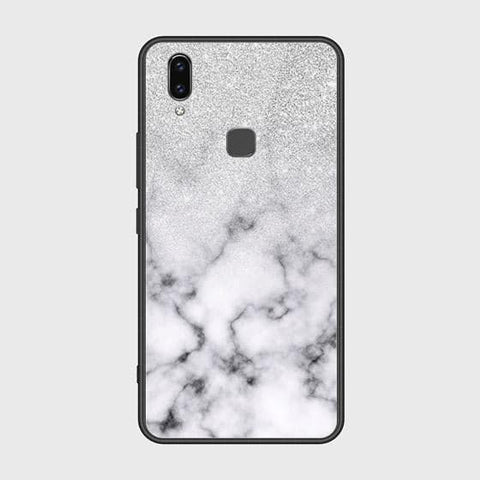 Vivo Y85 Cover - White Marble Series - HQ Ultra Shine Premium Infinity Glass Soft Silicon Borders Case