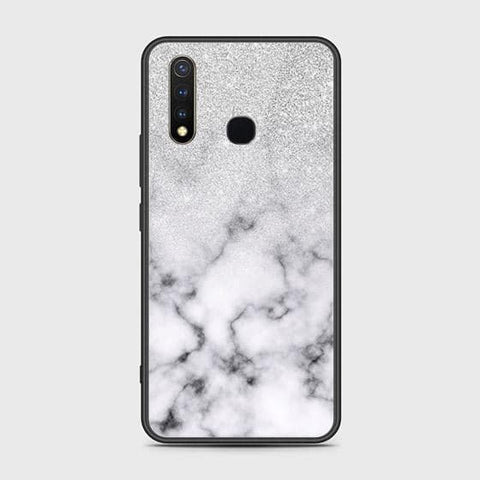 Vivo Y19 Cover - White Marble Series - HQ Ultra Shine Premium Infinity Glass Soft Silicon Borders Case