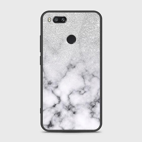 Xiaomi Mi A1 / Mi 5X Cover - White Marble Series - HQ Ultra Shine Premium Infinity Glass Soft Silicon Borders Case