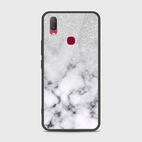 Vivo Y11 2019 Cover - White Marble Series - HQ Ultra Shine Premium Infinity Glass Soft Silicon Borders Case