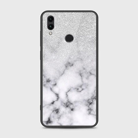 Huawei Honor 10 Lite Cover - White Marble Series - HQ Ultra Shine Premium Infinity Glass Soft Silicon Borders Case