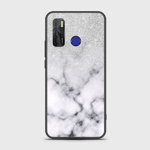 Tecno Spark 5 Cover- White Marble Series - HQ Ultra Shine Premium Infinity Glass Soft Silicon Borders Case