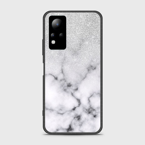 Infinix Note 11 Cover- White Marble Series - HQ Ultra Shine Premium Infinity Glass Soft Silicon Borders Case