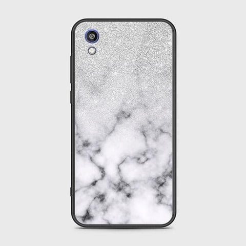 Honor 8S 2020 Cover - White Marble Series - HQ Ultra Shine Premium Infinity Glass Soft Silicon Borders Case