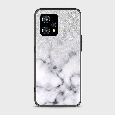 Realme 9 4G Cover- White Marble Series - HQ Ultra Shine Premium Infinity Glass Soft Silicon Borders Case