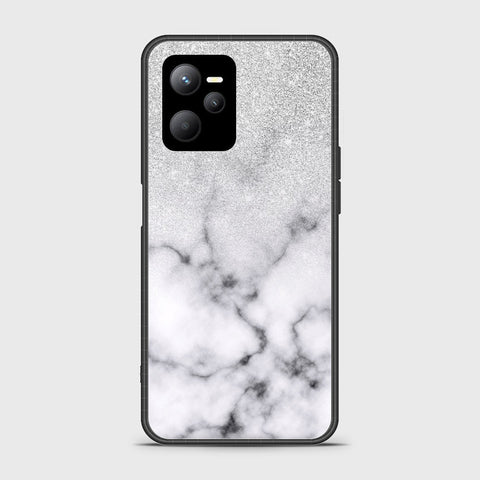 Realme Q5 Cover- White Marble Series - HQ Ultra Shine Premium Infinity Glass Soft Silicon Borders Case