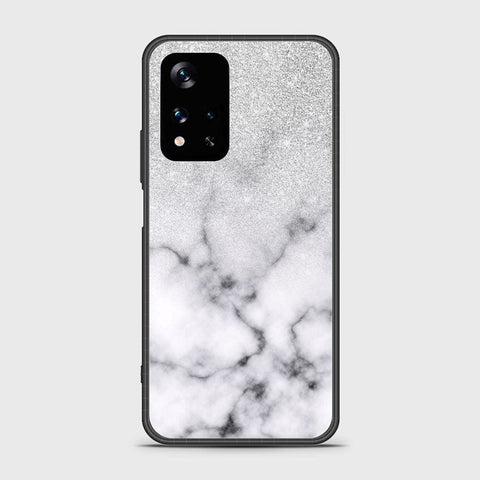 Xiaomi Poco M4 Pro 5G Cover- White Marble Series - HQ Ultra Shine Premium Infinity Glass Soft Silicon Borders Case