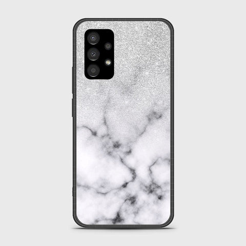 Samsung Galaxy A23 Cover- White Marble Series - HQ Ultra Shine Premium Infinity Glass Soft Silicon Borders Case