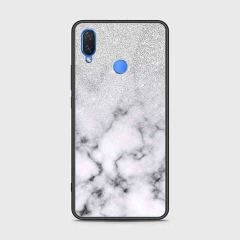 Huawei Y6 2019 / Y6 Prime 2019 Cover - White Marble Series - HQ Ultra Shine Premium Infinity Glass Soft Silicon Borders Case