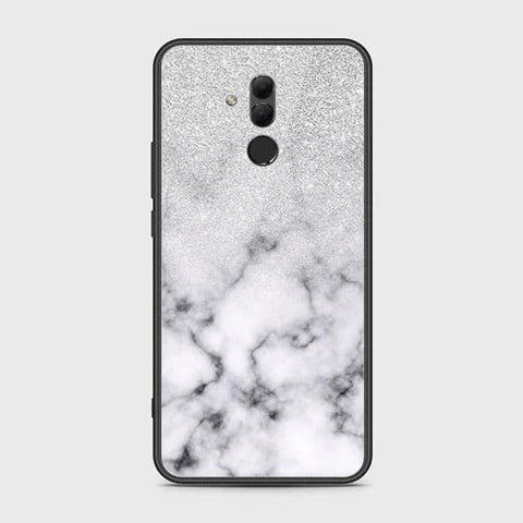 Huawei Mate 20 Lite Cover - White Marble Series - HQ Ultra Shine Premium Infinity Glass Soft Silicon Borders Case