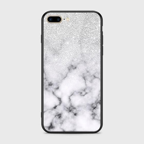 iPhone 7 Plus Cover - White Marble Series - HQ Ultra Shine Premium Infinity Glass Soft Silicon Borders Case