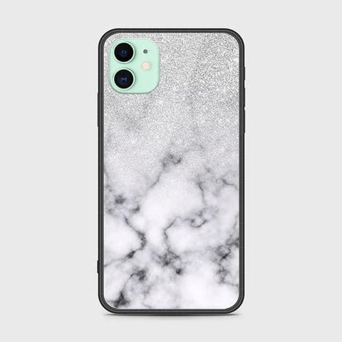 iPhone 11 Cover - White Marble Series - HQ Ultra Shine Premium Infinity Glass Soft Silicon Borders Case