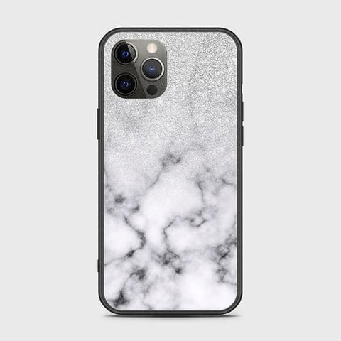 iPhone 12 Pro Cover - White Marble Series - HQ Ultra Shine Premium Infinity Glass Soft Silicon Borders Case