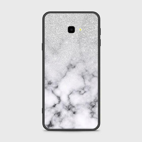 Samsung Galaxy J4 Plus Cover - White Marble Series - HQ Ultra Shine Premium Infinity Glass Soft Silicon Borders Case