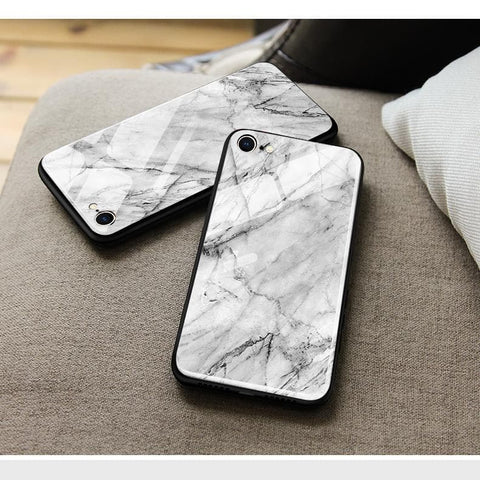 Realme 5s Cover - White Marble Series - HQ Ultra Shine Premium Infinity Glass Soft Silicon Borders Case