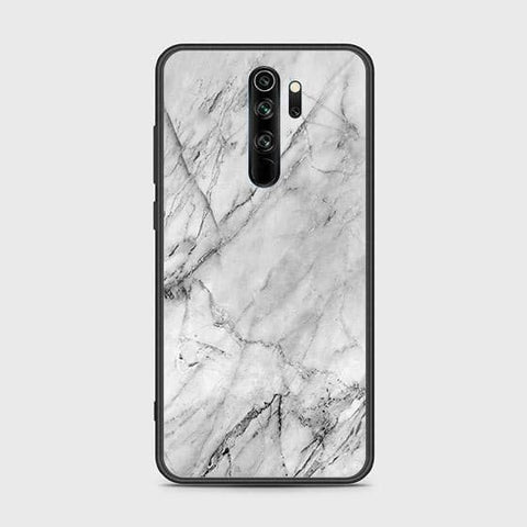 Xiaomi Redmi Note 8 Pro Cover - White Marble Series - HQ Ultra Shine Premium Infinity Glass Soft Silicon Borders Case