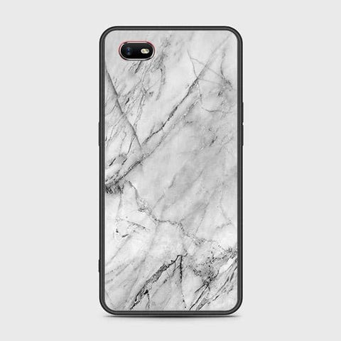 Oppo A1k Cover - White Marble Series - HQ Ultra Shine Premium Infinity Glass Soft Silicon Borders Case