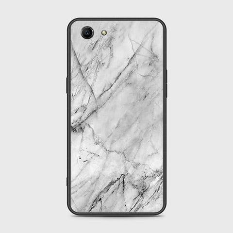 Oppo A83 Cover - White Marble Series - HQ Ultra Shine Premium Infinity Glass Soft Silicon Borders Case