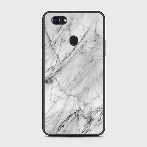 Oppo F5 Cover - White Marble Series - HQ Ultra Shine Premium Infinity Glass Soft Silicon Borders Case