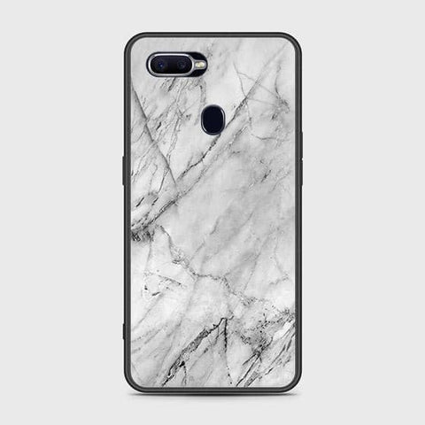 Oppo F9 / F9 Pro Cover - White Marble Series - HQ Ultra Shine Premium Infinity Glass Soft Silicon Borders Case