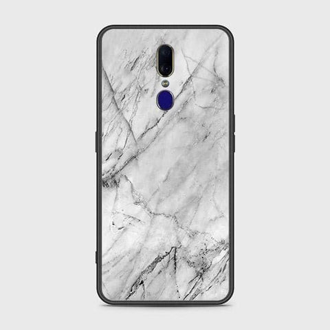 Oppo F11 Cover - White Marble Series - HQ Ultra Shine Premium Infinity Glass Soft Silicon Borders Case