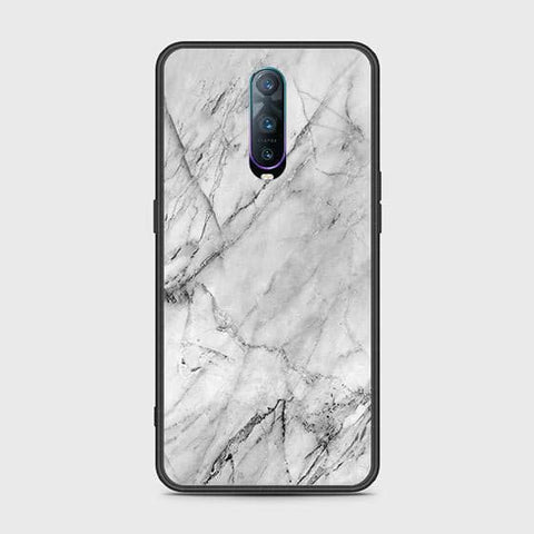 OPPO R17 Pro Cover - White Marble Series - HQ Ultra Shine Premium Infinity Glass Soft Silicon Borders Case