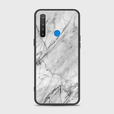 Realme 6i Cover - White Marble Series - HQ Ultra Shine Premium Infinity Glass Soft Silicon Borders Case