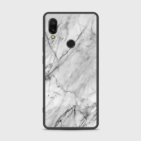 Xiaomi Redmi 7 Cover - White Marble Series - HQ Ultra Shine Premium Infinity Glass Soft Silicon Borders Case