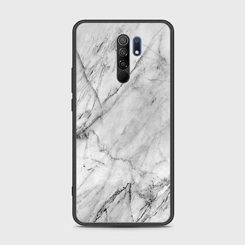 Xiaomi Redmi 9 Prime Cover - White Marble Series - HQ Ultra Shine Premium Infinity Glass Soft Silicon Borders Case