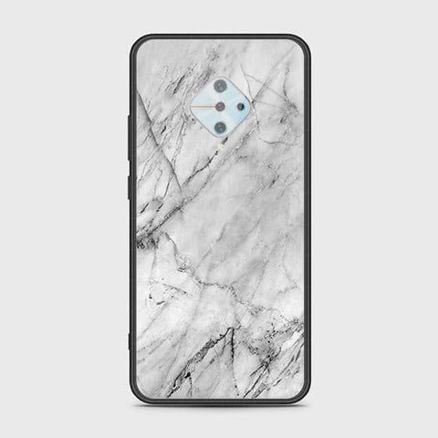 Vivo Y51 Cover - White Marble Series - HQ Ultra Shine Premium Infinity Glass Soft Silicon Borders Case