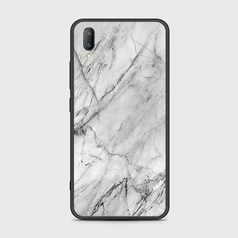 Vivo V11 Pro Cover - White Marble Series - HQ Ultra Shine Premium Infinity Glass Soft Silicon Borders Case