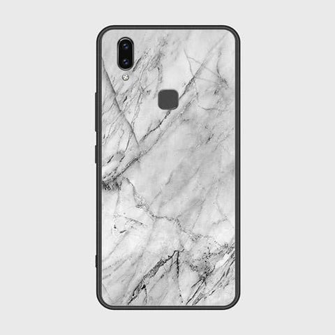 Vivo Y85 Cover - White Marble Series - HQ Ultra Shine Premium Infinity Glass Soft Silicon Borders Case