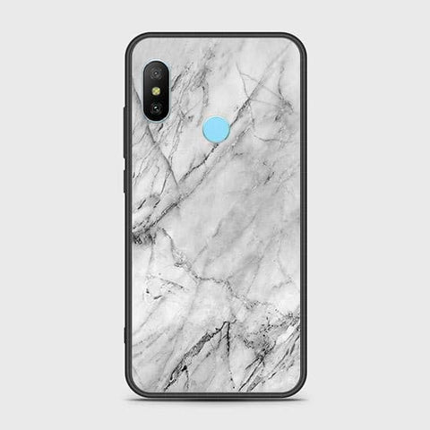 Xiaomi Redmi 6 Pro Cover - White Marble Series - HQ Ultra Shine Premium Infinity Glass Soft Silicon Borders Case