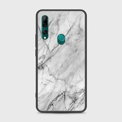 Huawei Y9 Prime 2019 Cover - White Marble Series - HQ Ultra Shine Premium Infinity Glass Soft Silicon Borders Case