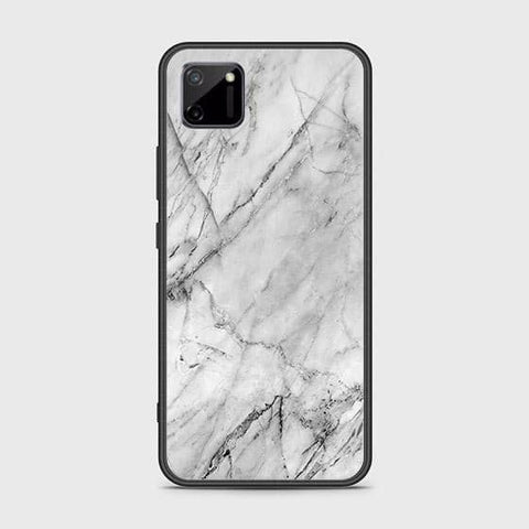 Realme C11 Cover - White Marble Series - HQ Ultra Shine Premium Infinity Glass Soft Silicon Borders Case