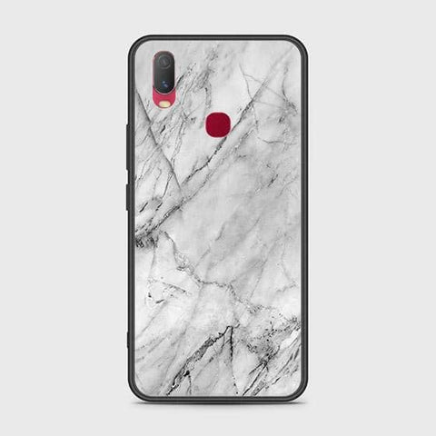 Vivo Y11 2019 Cover - White Marble Series - HQ Ultra Shine Premium Infinity Glass Soft Silicon Borders Case