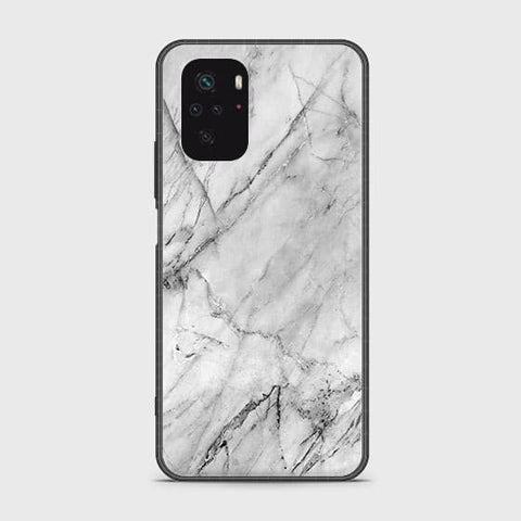 Xiaomi Redmi Note 10S Cover - White Marble Series - HQ Ultra Shine Premium Infinity Glass Soft Silicon Borders Case