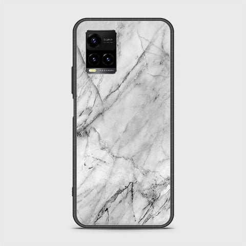 Vivo Y33T Cover - White Marble Series - HQ Ultra Shine Premium Infinity Glass Soft Silicon Borders Case