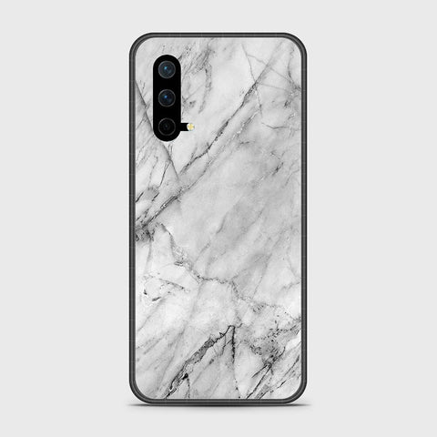 OnePlus Nord CE 5G Cover- White Marble Series - HQ Ultra Shine Premium Infinity Glass Soft Silicon Borders Case